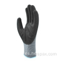 Hespax 13G Polyester Nitrile Guantes de trabajo Finis